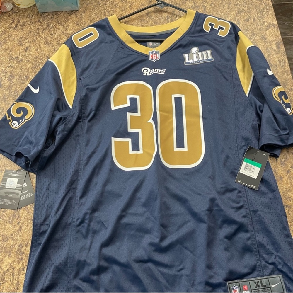 Men's Rams Jersey - Navy and Gold